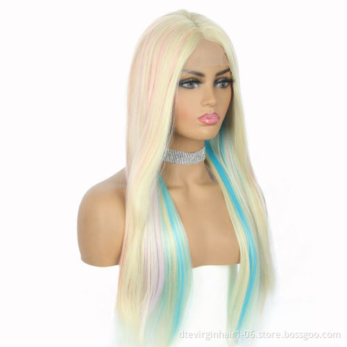 Synthetic wig maker,Synthetic wig with lace front straight tress,Synthetic wig root tress